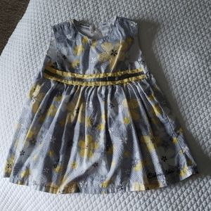 Gray and yellow CK dress